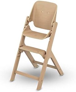 Maxi-Cosi Nesta, Chaise Haute Bébé, Chaise Haute en Bois Évolutive, Dossier Inclinable, De la Naissance Jusqu'à 99 ans, Bois Naturel