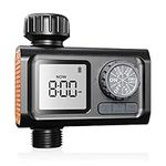 Kazeila Water Timers for Irrigation, Hose Timer for Irrigation Controller Garden Irrigation Systems Sprinkler Timer with Rain Delay/IPX5 Waterproof/Child Lock Mode/Auto&Manual Mode