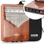 MOOZICA EQX Series Professional Kalimba, Built-in Piezo Pickup 21 Keys Kalimba Thumb Piano With Chorus and Delay Effect Control, Professional Acoustic-electric Kalimba(K21EQX)