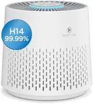 Medify MA-12 PRO Air Purifier with True HEPA H14 Filter | 405 ft² per Hour for Smoke, Odors, Pollen, Pets | 99.99% Removal to 0.1 Microns | White, 1-Pack