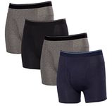 Kirkland Signature Men's Boxer Brief Pima Cotton 4 Pack (Large, Assorted)