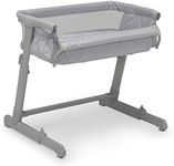 GAP babyGap Whisper Bedside Bassinet Sleeper with Breathable Mesh and Adjustable Heights - Lightweight Portable Crib - Made with Sustainable Materials, Grey Stripes