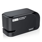 Eagle Electric Stapler, Heavy Duty Automatic Stapler, 20 Sheet Capacity, Battery or AC Powered, Black