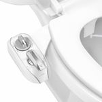 LUXE Bidet NEO 320 Plus - Warm Water, Dual Nozzle, Non-Electric Bidet Attachment for Toilet Seat, Patented Slide-in Install, 360° Self-Clean, EZ-Lift to Clean, Feminine & Rear Wash (Chrome)