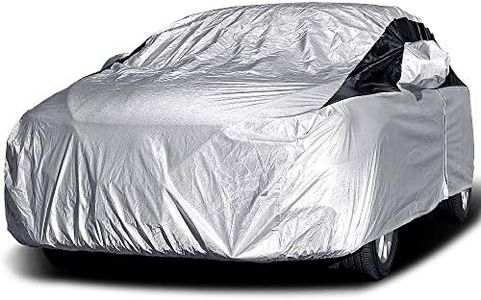 Titan Premium Multi-Layer PEVA Car Cover for Compact Sedans 176-185". Waterproof, UV Protection, Anti-Scratch Protective Lining, Driver-Side Zippered Opening. Fits Corolla, Sentra, Cruz and More.