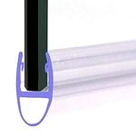 VeeBath Bath Shower Screen Door Seal Strip, Leak Proof, Shower Door Seal Replacement for 4-6mm Glass Door Up to 7mm Gap (A Type)