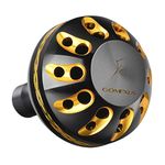 GOMEXUS Power Knob for Shimano Stella 1000-4000 Daiwa Certate LT 1000-4000 Reel Handle Knob Direct, Daiwa BG Penn Spinfisher Spinning Drill Fitment Metal 38mm