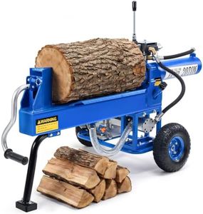 Ezasin 20 Ton Gas Log Splitter, 209CC 7HP Hydraulic Splitter with Auto Return Ram, 8 Second Cycle Time, Heavy Duty Steel Wedge, Handles Large Logs up to 20.5" x 16" for Forestry Harvesting