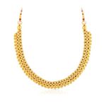 Malabar Gold & Diamonds Gold Necklace for Women 22k | Traditional Gold Thushi necklace 22kt | 22 kt (916) BIS Hallmark Gold Tushi for Birthday, Anniversary, Diwali & Festival Gift