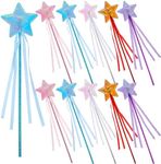 ASTER 10Pcs Glitter Fairy Wands for Girls Princess,14In Handhold Star Magic Wands Fairy Magic Star Wand Costume Wands for Grils Birthday Party Supplies