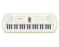 Casio SA-80H5 Mini-Keys 44 key keyboard in White with lime green base and Rhythm Warriors animated online lessons
