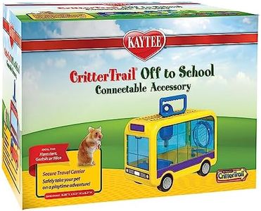 Kaytee CritterTrail Off To School Travel Carrier for Pet Hamsters, Gerbils, or Mice