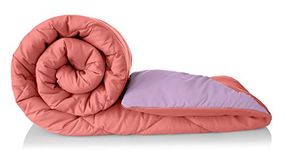 Amazon Brand - Solimo Microfibre Reversible Comforter,Double(Candy Pink And Bubble Gum Purple,200 Gsm),tc-200