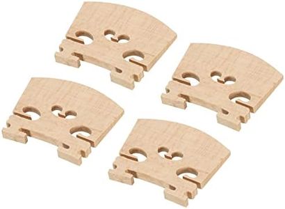 sourcing map Violín Puente Arce Madera Violín Piezas para 1/4 Violín, Paquete de 4