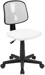 Flash Furniture Fundamentals Mid-Back White Mesh Swivel Task Office Chair with Pivot Back