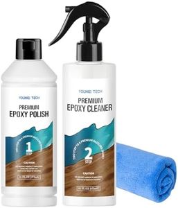 Resin Polishing Kit,32oz Kit of Resin Polish (16oz) & Epoxy Cleaner (16oz), Premium Epoxy Polishing Kit, Polishing Compound for Table Countertop, Removes Scratches & Scuffs