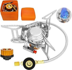 ELEUTH Hornillos Camping Gas 3500 W,Mini Estufa de Gas para Camping Plegable de Acero con Encendido Piezoeléctrico,Hornillos de Gas Ultraligera y Duradera para Camping,Picnic,Mochilero,Senderismo