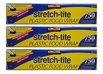 KIRKLAND SIGNATURE Stretch Tite Plastic Food Wrap uZzDke, 3 Packs (750 Sq ft Food Wrap)