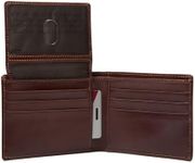 Tony Perotti Men's Italian Leather Bifold Wallet With ID Window Flap, Card Holders, Pocket Size 4.5"(w) - Eco-Friendly Vegetable-Tanned Full Grain Leather Wallet Made in Italy