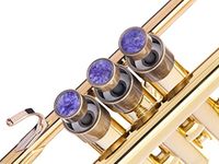 HEAVY Trumpet custom finger buttons for all Yamaha (All YTR), Stomvi, Shagerl, Carol Brass and Fides Trumpets, Yamaha flugelhorn 631/731, Yamaha cornet models (Antique Bronze Lacquered, Charoite)