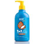 WOW Skin Science Kids Tip To Toe Wash - Shampoo - Conditioner - Body Wash - No Sulphates & Parabens - Coconut, 300 ml