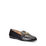 Lauren Ralph Lauren Womens Averi Nappa Leather Loafer, Black, 4 UK