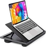 HUANUO Lap Desk, Laptop Tray, Lapdesk with Cushion- Adjustable with 8 Angles, For Notebook, Tablet, Laptop Stand for Desk, Fit up to 15,6", Portable Tray Desk & Suitable for Travel, Work, Home