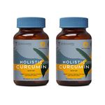 Holistic Curcumin ZEROHARM with Piperine 120 Tablets-600mg with 95% Curcuminoids-Antioxidant & Anti-inflammatory Supplement-For Skin,Joint Support,Anxiety & Stress Relief-100% Bioavailable