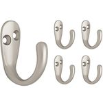 Franklin Brass FBSPRH5-MN-C Single Prong Robe Hook in Matte Nickel, (5-Pack)