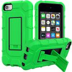 ZoneFoker for iPod Touch 7th Generation Case, iPod Touch 6th / 5th Generation Case Heavy Duty Shockproof Rugged Cover for Apple iPod Touch 7/6/5 Generation Case Green…