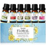 SALKING Essential Oils Gift Set, 100% Pure Fragrance Oil Aromatherapy Essential Oils Set,Premium Scented Oils for Oil Diffusers 6 x 10 ML - Jasmine, Neroli, Honeysuckle, Peony, Geranium, Freesia