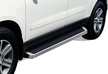 APS iBoard Running Boards (Nerf Bars Side Steps Step Bars) Compatible with Chevy Traverse 2007-2017 & Buick Enclave 2007-2009 (Exclude Denali) (Silver Running Board Style)