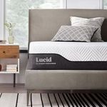 LUCID Hybrid Mattress, Memory Foam, White, 90 x 200 cm