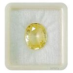 Kirti Sales GEMS 7.25 Ratti / 6.50 Carat Unheated Untreated Ceylon Yellow Sapphire Pukhraj Stone Original Certified Natural Gemstone AAA+ Quality