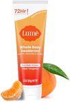 Lume Whole Body Deodorant - Invisible Cream Tube - 72 Hour Odor Control - Aluminum Free, Baking Soda Free, Skin Safe - 3.0 ounce (Clean Tangerine)