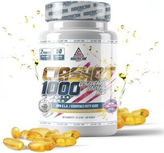 AS American Suplement | CLA Shot 1000 mg | 100 Cápsulas | Ayuda a la Definición Muscular | Elimina el Apetito y la Ansedad | Ácido Linoleico Conjugado | Elaborado a Partir de Aceite de Cártamo