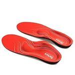 3ANGNI orthotic Insole High Arch Foot Support Soft Medical Functional insoles, Insert for Severe Flat Feet,Plantar Fasciitis,Feet Pain, UK-4-23CM, Red