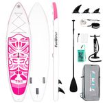 FunWater SUP Inflatable Stand UP Paddle Board 320x83x15cm Ultra-Light Everything Included Adj Paddle, Pump, SUP Backpack, Leash, Waterproof Bag, Non Slip Deckpad Youth & Adult