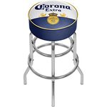 Trademark Gameroom Corona Chrome Padded Bar Stool with Swivel