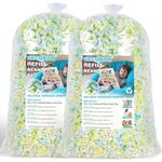 Jecqbor 10lbs Shredded Memory Foam Bean Bag Filler - Ultra-Soft Pillow Stuffing for Couches, Cushions, Stuffed Animals, Dog Beds, and DIY Arts & Crafts Projects