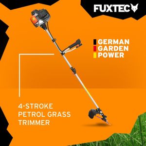 FUXTEC Petrol Strimmer & Brush Cutter – 31cc 4-Stroke with Blade, Line Head, Strap