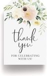 Bliss Collections Thank You Gift Tags, Blush Floral, Thank You for Celebrating with Us Gift Tags for Weddings, Bridal Showers, Birthdays, Parties and Baby Showers, 2"x3" (50 Tags)