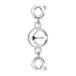 ALEXCRAFT 925 Sterling Silver Magnetic Necklace Clasp Jewelry Clasps Necklace Clasps and Closures, Necklace Extender Bracelet Chains Connector Sterling Silver Magnetic Clasps for Jewelry Making