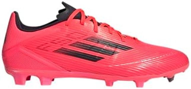 adidas Unisex-Adult F50 League Firm Ground, Turbo/Aurora Black/Platin Metallic, 10