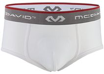 McDavid Youth Performance Brief with Flex Cup, White, Large