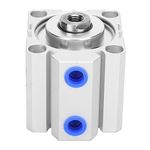 Pneumatic Air Cylinder SDA50X30, 50mm Bore 30mm Stroke Piston Rod Double Action Thin Stainless Steel Air Cylinder