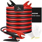 NOONE Heavy Duty Jumper Cables - 2 Gauge 20 FT 800Amp Automotive Booster Jumper Cables with Reverse Polarity Protection for Car, SUV and Trucks Battery (2AWG x 20Ft)