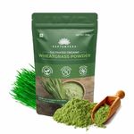 SAPTAMVEDA 100% Organic Wheatgrass Powder 100 Gm Non-GMO, Vegan, Superfood | Antioxidant, Energy, Detox, Immunity Booster, Skin Health| Resealable Bag