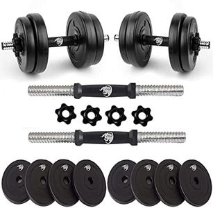 BULLAR 16kg Dumbbell Rod Set With Weight Plates, Pvc 16KG SET, Combo Set, Dumbbell Set, Exercise Set, Fitness Kit