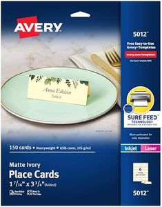 Avery Small Ivory Tent Cards, Laser/Inkjet Printers, 2" x3-1/2, Pack of 160 (5913)